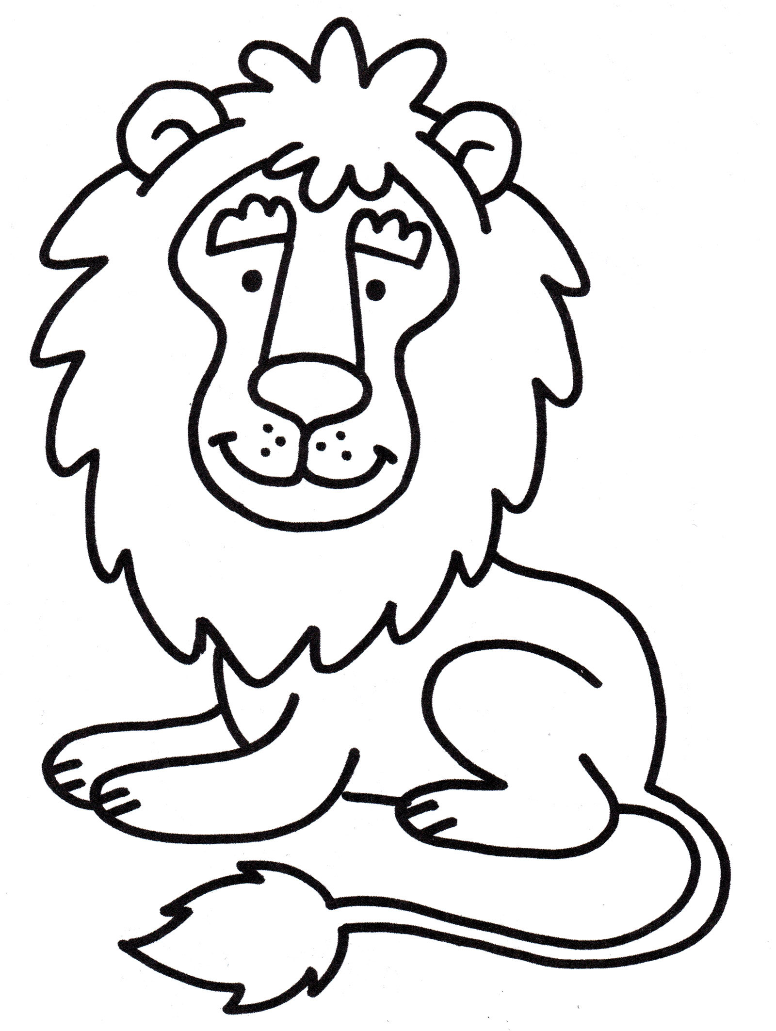 Львенок раскраска для детей