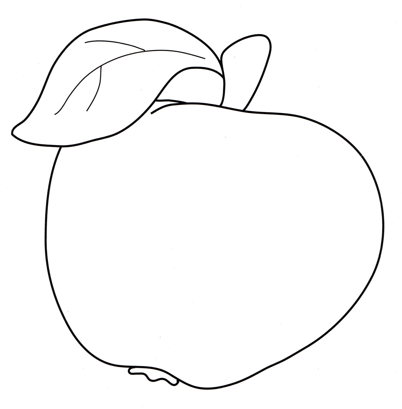 Раскраска яблоко для детей 2-3 лет