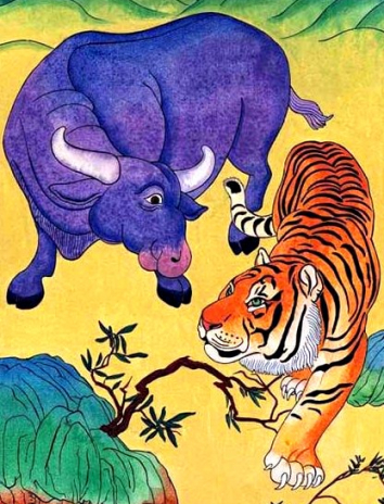 Тигр и буйвол, Сказка