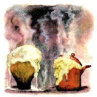 Притча о Молочке, овсяной Кашке и сером котишке Мурке (Сказка Мамина-Сибиряка), картинка