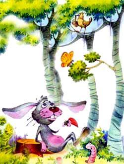 Однажды кролик сидел под деревом и вслух размышлял о жизни