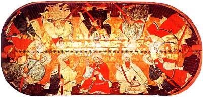 Десять первых эмиров Гранады. Роспись, выполненная христианскими художниками из Севильи или Тосканы по заказу эмира.