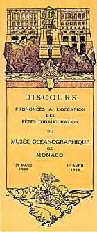 Памятное издание торжественных речей, произнесенных при открытии Океанографического музея в 1910 г.