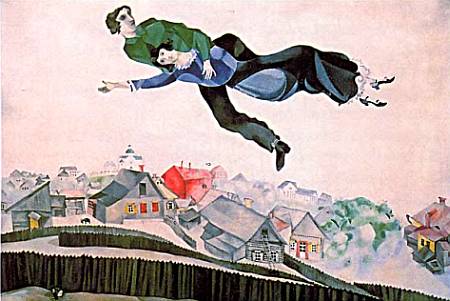 Картина Марка Шагала «Над городом».