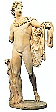скульптор Леохар отлил в бронзе статую Аполлона