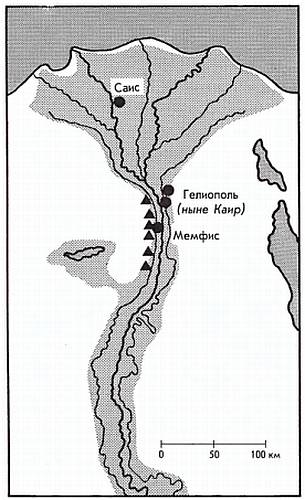 карта древнего Египта