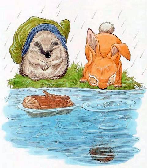 Ёжик и Кролик пускают кораблики