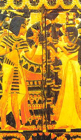 Фрагмент крышки ларца из гробницы Тутанхамона.