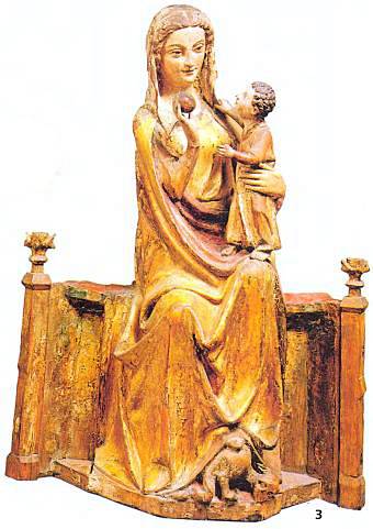 3. Богоматерь с Младенцем, раскрашенное дерево, около 1270.