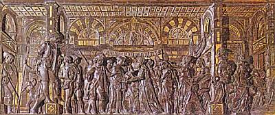 Донателло. Рельефы алтаря св. Антония в храме Св. Антония в Падуе, бронза, середина XV в.