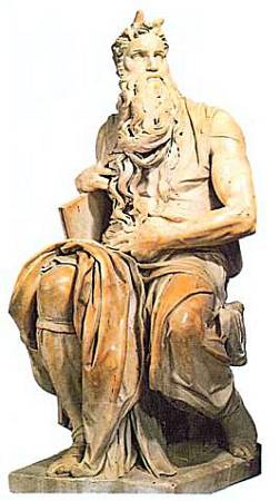 Микеланджело. Моисей, мрамор, 1513–1515.