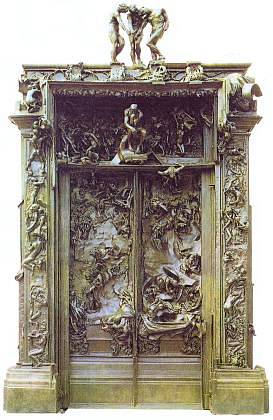 О. Роден. Врата ада, бронза, 1880–1917 (один из невоплощенных эскизов). Это произведение, для которого Роден создал множество скульптур, так и не было завершено.